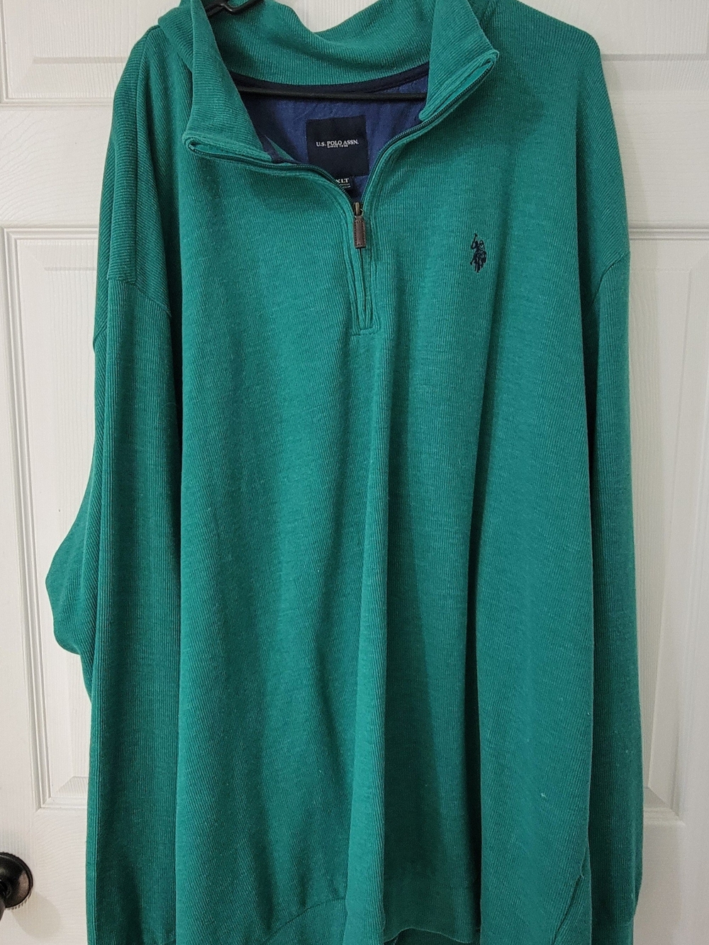 U.S. Polo Assn. Men's Teal Quarter-Zip Pullover